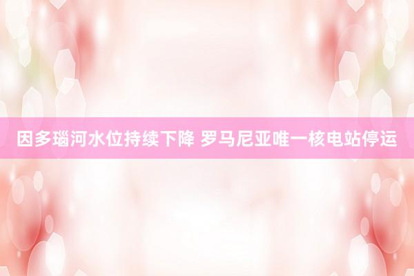 因多瑙河水位持续下降 罗马尼亚唯一核电站停运