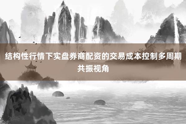 结构性行情下实盘券商配资的交易成本控制多周期共振视角