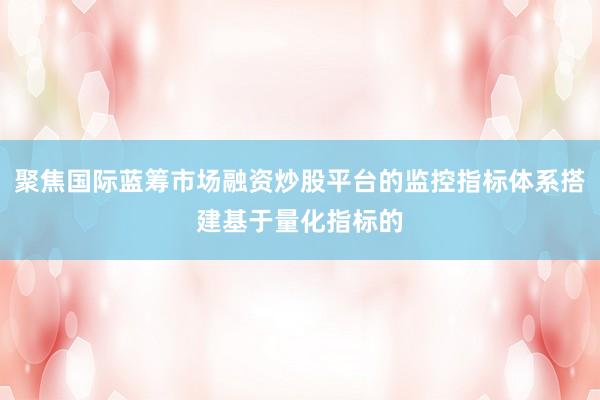 聚焦国际蓝筹市场融资炒股平台的监控指标体系搭建基于量化指标的