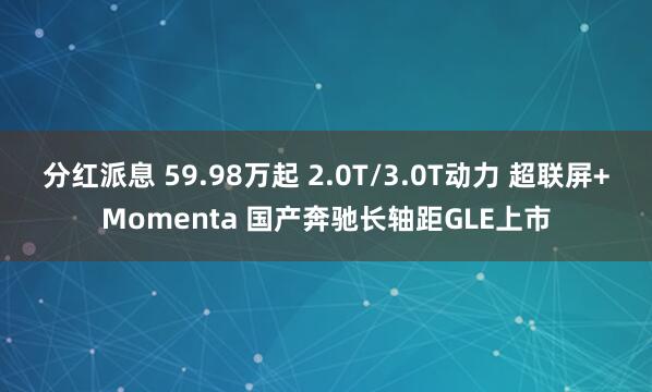 分红派息 59.98万起 2.0T/3.0T动力 超联屏+Momenta 国产奔驰长轴距GLE上市