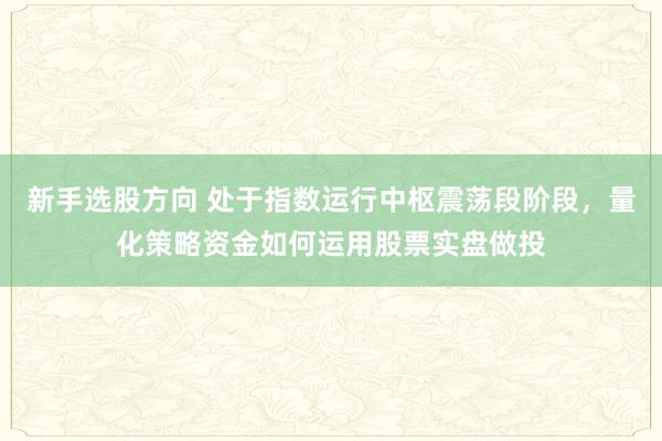 新手选股方向 处于指数运行中枢震荡段阶段，量化策略资金如何运用股票实盘做投